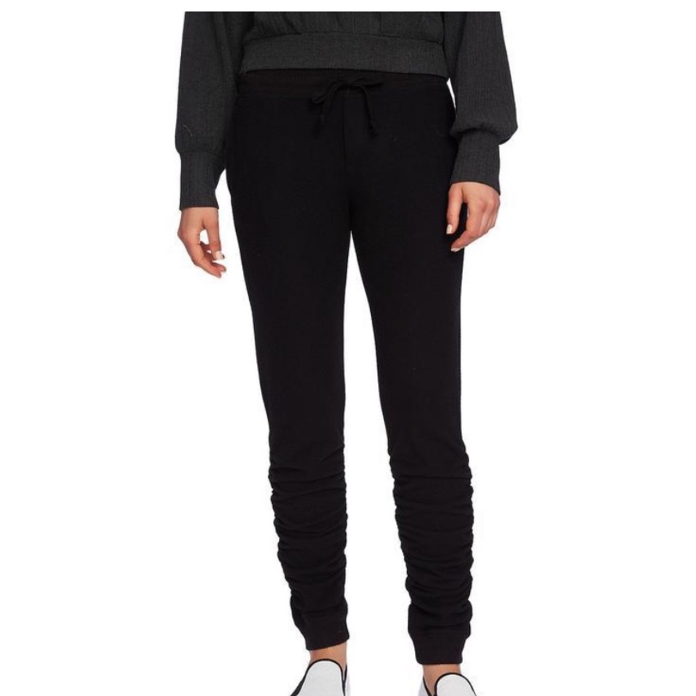 1.state black ruched legged joggers